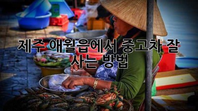 제주 애월읍에서 중고차 잘 사는 방법